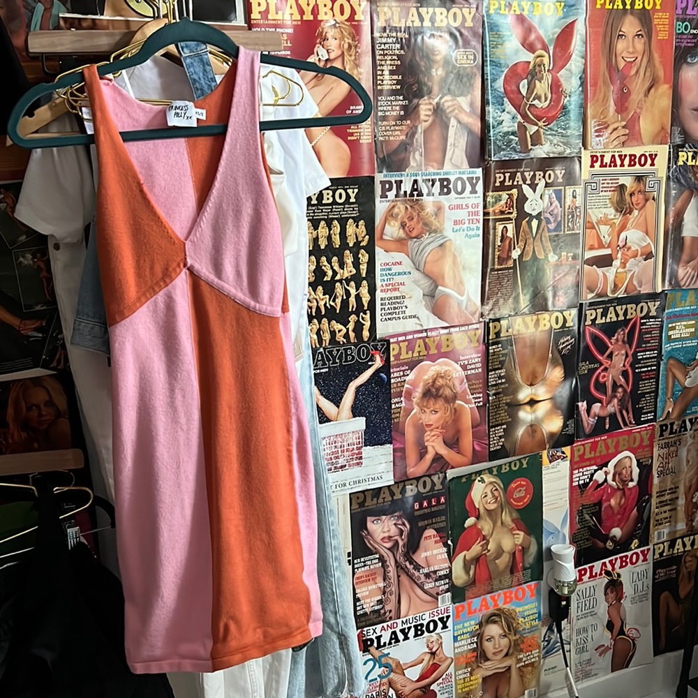 Princess Polly Orange and pink knit dress